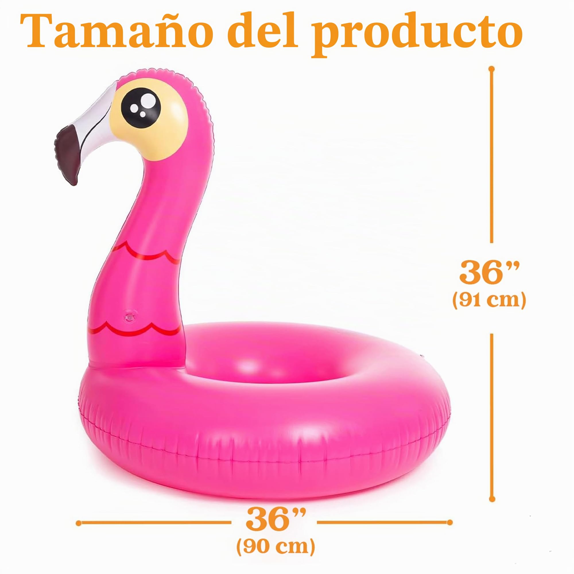 JOYIN 2pcs Anillo Flotador de Flamenco y Unicornio Flotador Hinchable para Piscina Hinchables Juguete Adultos Niños Natación