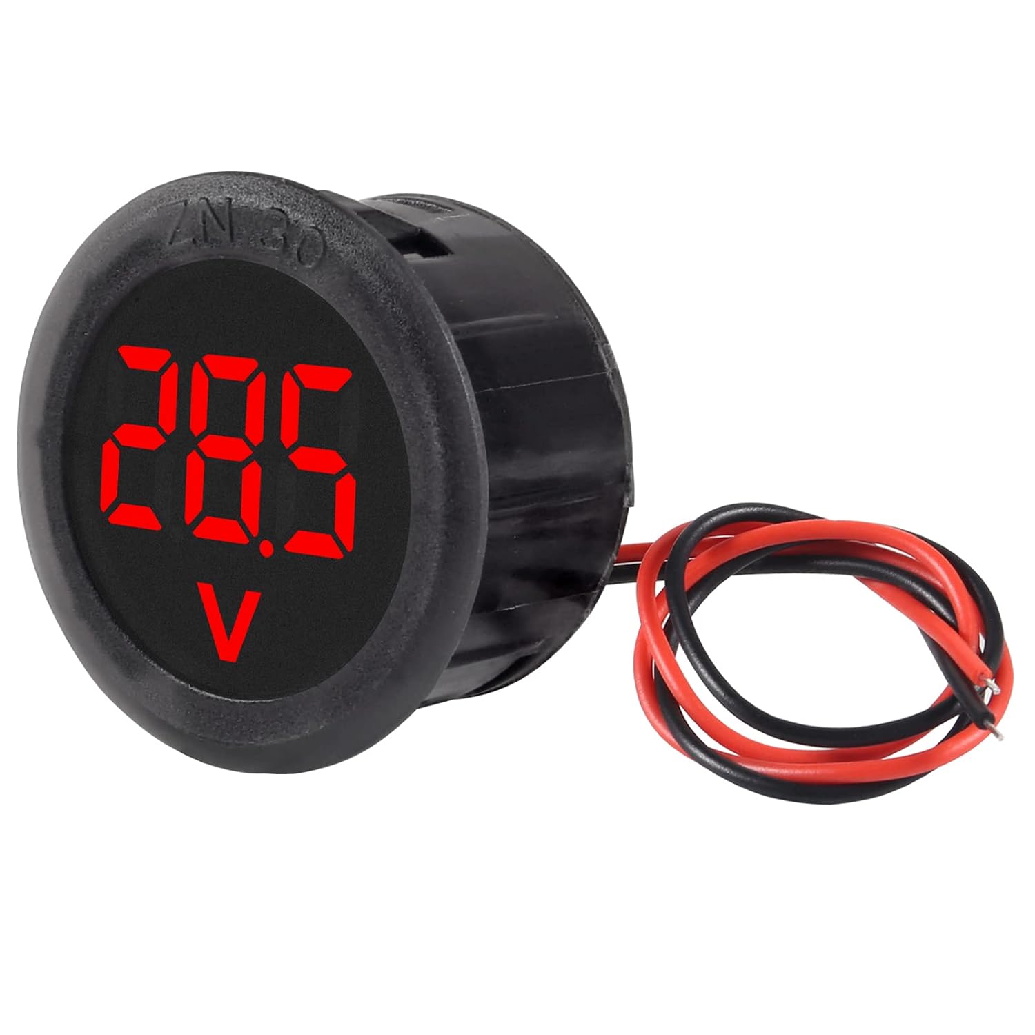 5PCS DC 4-100V LED Digital Display Circular Two-Wire Voltmeter DC Digital Voltmeter Head Display Reverse Connection Protection