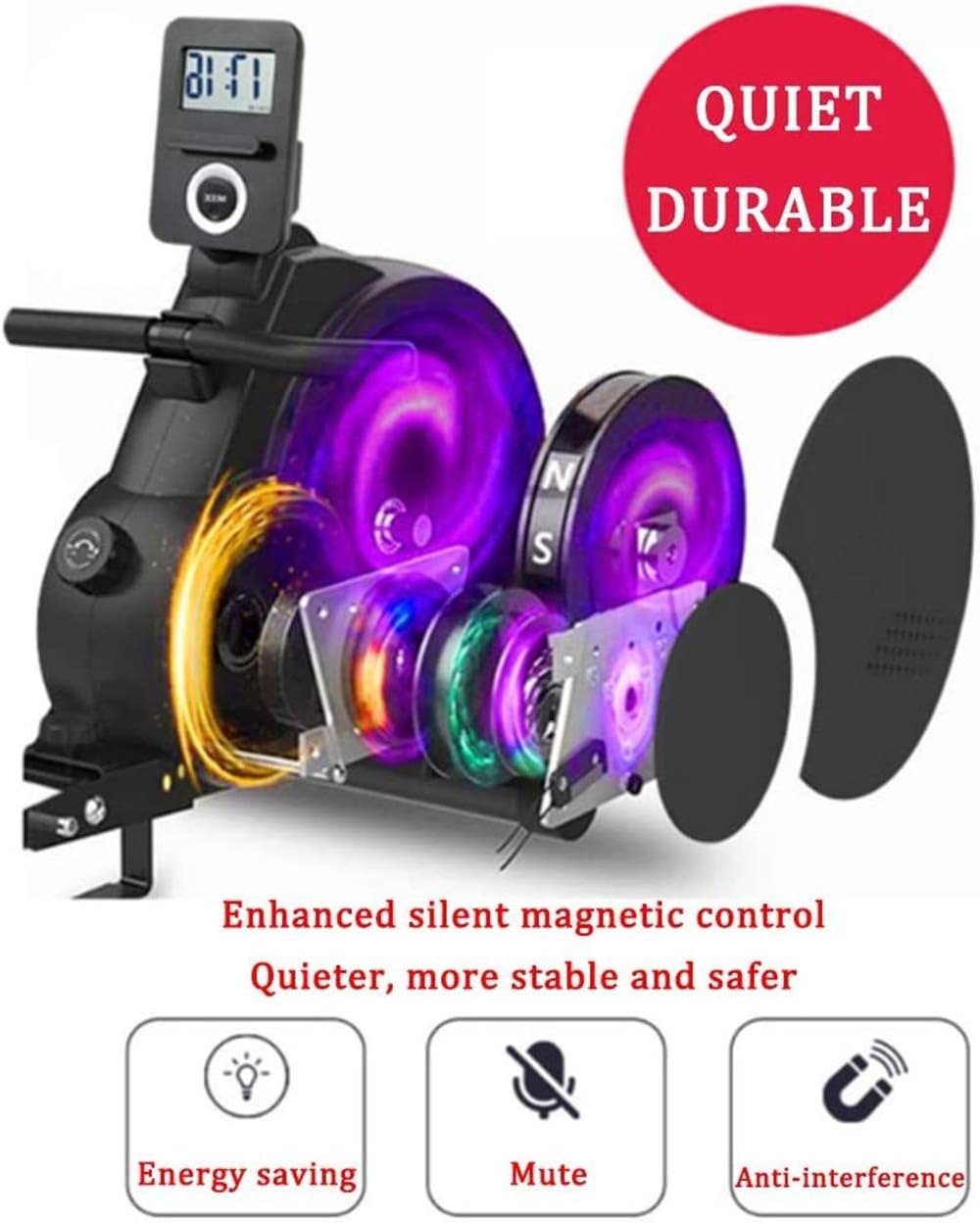 Fitness Equipment Rowing Machine for Home Use Foldable Silent Magnetic Control, Male and Female Weight Loss Muscle Training Water Rowing Machine, Aerobic Exercise Fitness Equipment 3 Fitness Equipment Rowing Machine for Home Use Foldable Silent Magnetic Control, Male and Female Weight Loss Muscle Training Water Rowing Machine, Aerobic Exercise Fitness Equipment