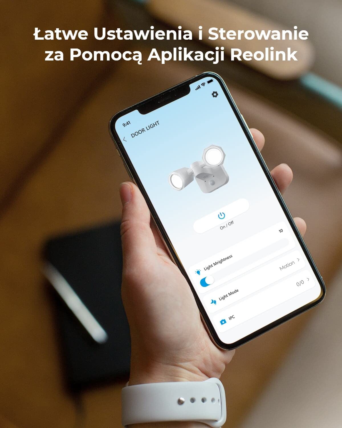 Reolink Floodlight WiFi do Zewnętrznej Kamery Bezpieczeństwa, Oszczędność Energii, Wbudowany Czujnik PIR, Połączony z Kamerami Reolink, 3 Tryby Oświetlenia, WiFi Floodlight | Oszczędność energii, wbudowany czujnik PIR, połączony z kamerami, 3 tryby światł