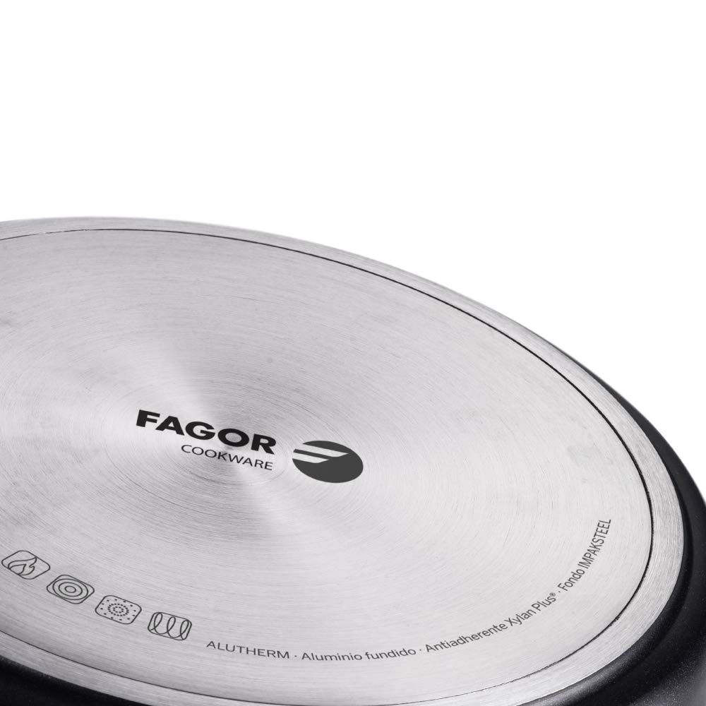 Fagor Alutherm - Set Sartenes 18 + 24cm, Aluminio Fundido, Antiadherente Bicapa, Todo Tipo de Cocinas, Inducción, Diseño Ergonómico, Fondo Difusor