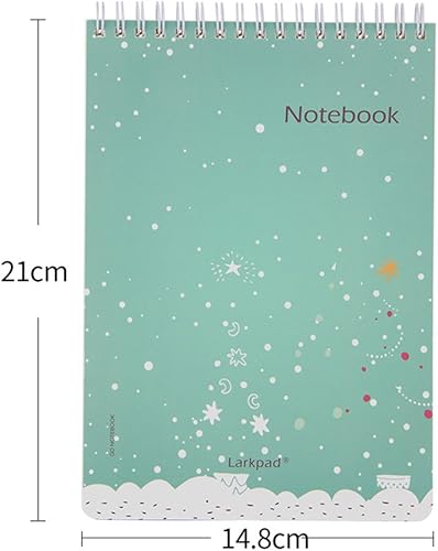 Miniatura 8 de Paquete de 2 cuadernos en espiral con líneas y en blanco, tamaño A5, papel grueso de primera calidad