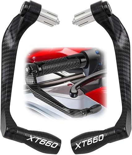 WREXIL Handguards Handlebar Carbon Fiber Brake Clutch Levers Protector Guard Aluminum for Yamaha XT660 XT 660 2000 2001 2002-2021 2022 2023 (Color