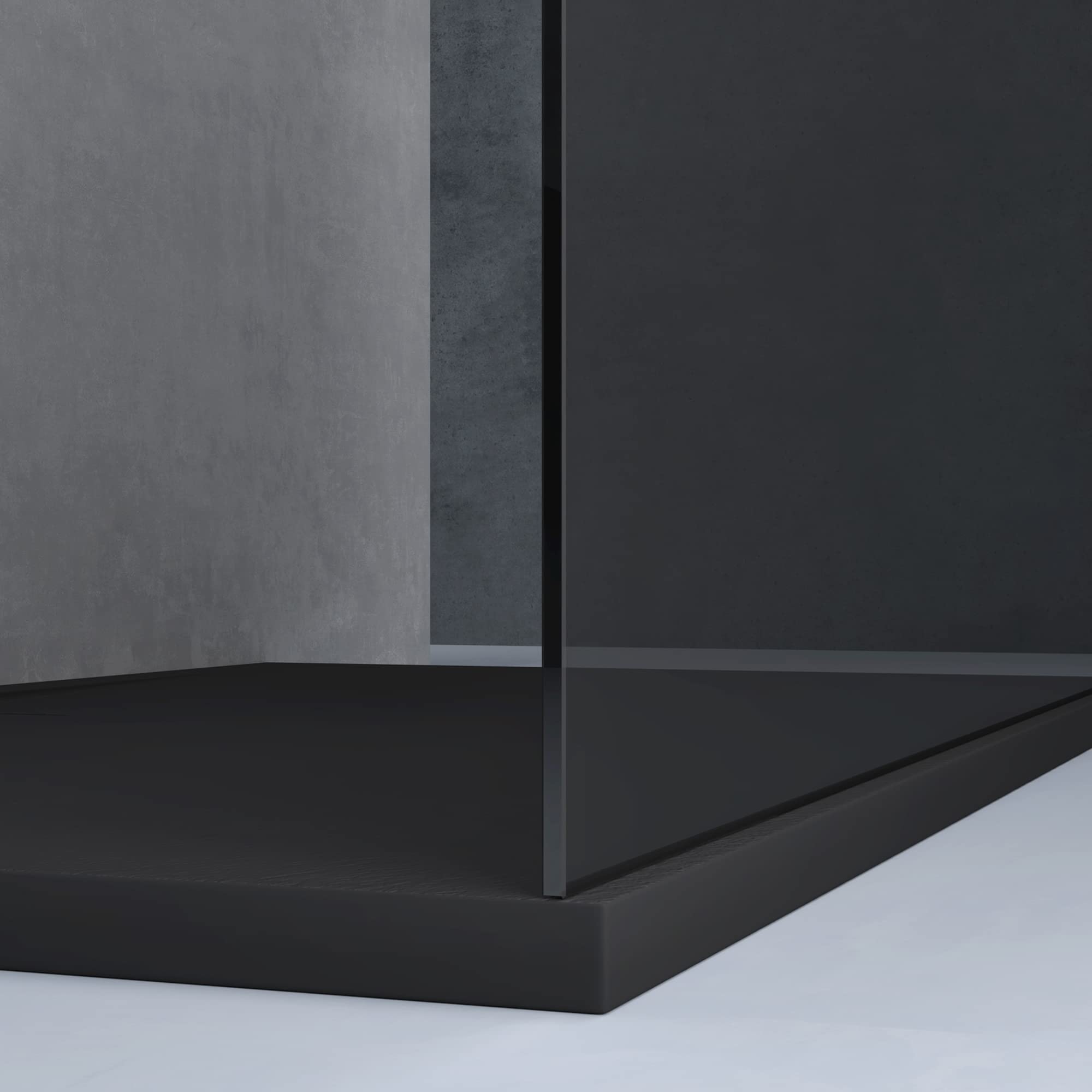 Doporro Duschwand Walk-In 80x200 Cm – 8 Mm ESG-Sicherheitsglas Vollgrau, Mit Nano-Beschichtung, Variabler Wandabstand