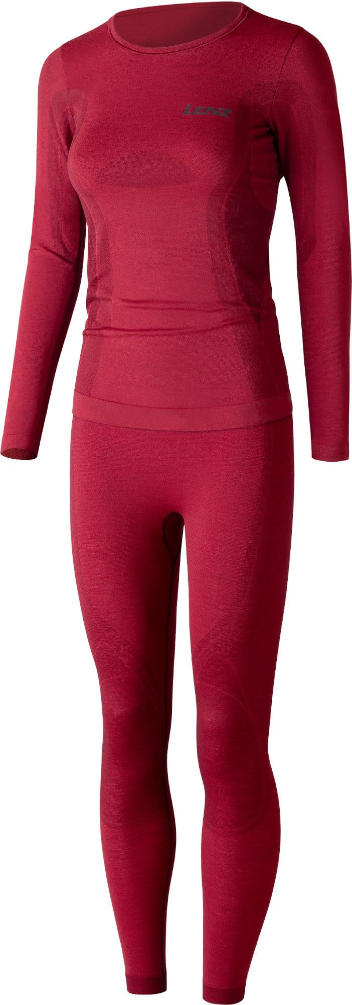 Lenz Merino rotes Damen Funktionswäsche Set