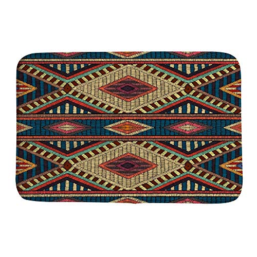 Tapis de bain antidérapant et absorbant en coton brodé de 91x61 cm - 2