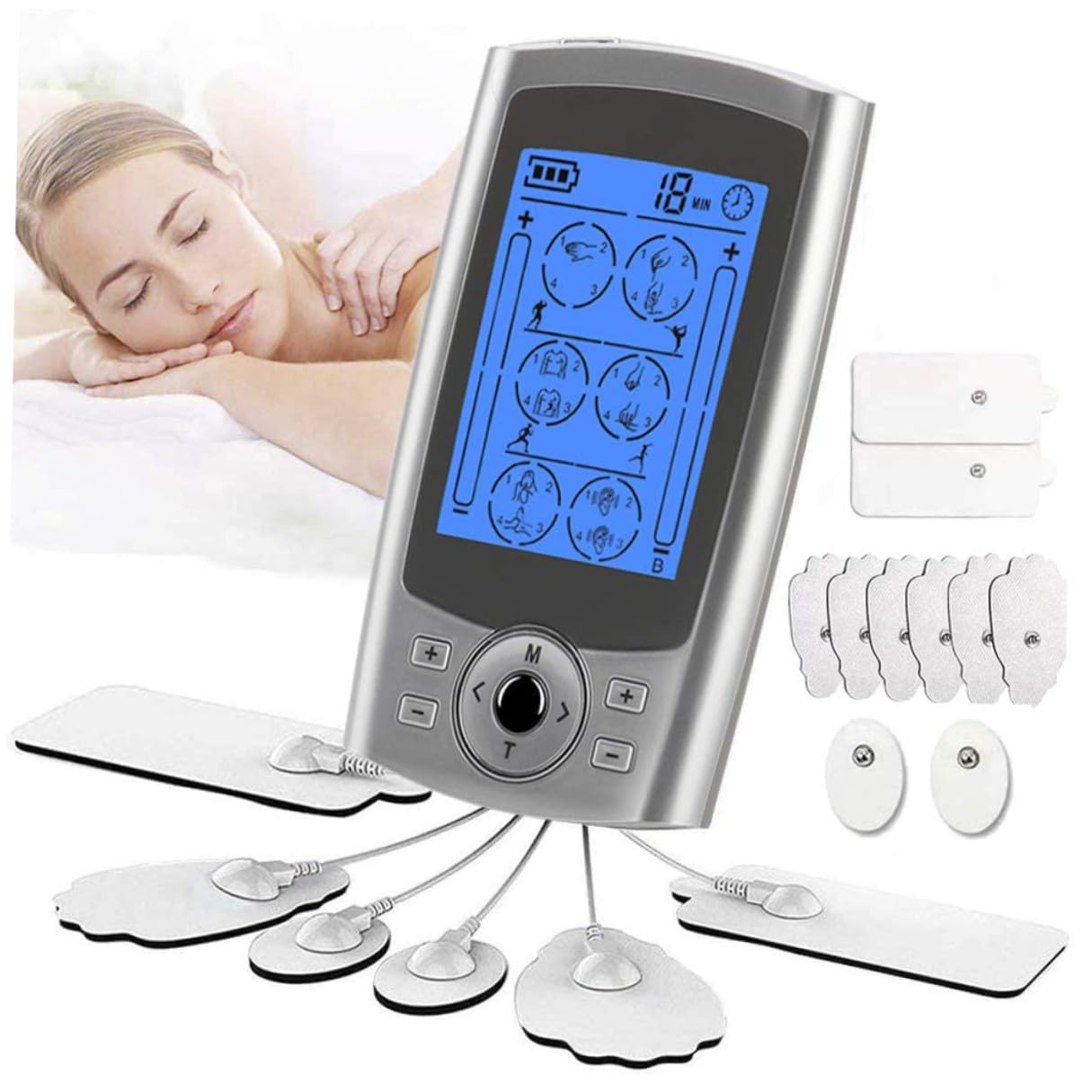 Masajeador Eléctrico Corporal de 24 Modos para Espalda y Hombros