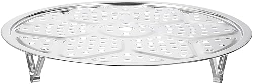 Vista 37 de uxcell Estante de vapor de acero inoxidable con soporte, bandeja de vapor de olla de 10.2 pulgadas para utensilios de cocina a vapor olla a presión