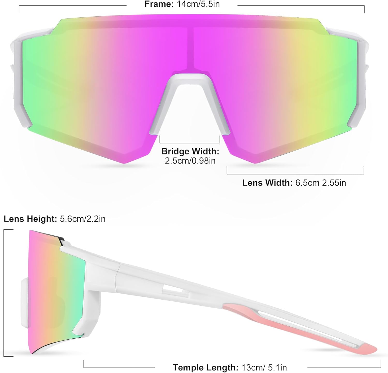 Polarized Sports Sunglasses for Men Women Youth Baseball Fishing Running Cycling Golf Trekking TAC Glasses
