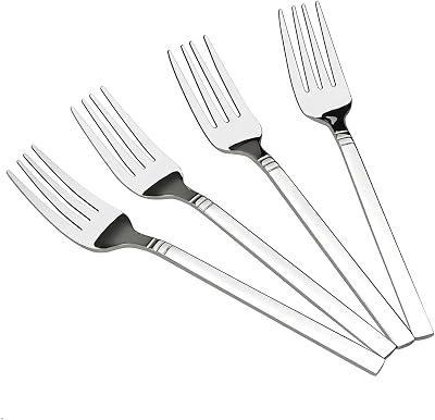 Fiaze 12-Piece Stainless Steel Dessert Forks, 6.74 INCHES
