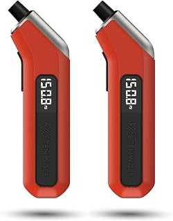 ETENWOLF Digital Tire Pressure Gauge 2-Pack: 3-200 PSI Industrial Accuracy ±0.5% ANSI B40.7 Grade 2A, Extreme Weather Proof, Replaceable AAA Batteries, Vivid Orange