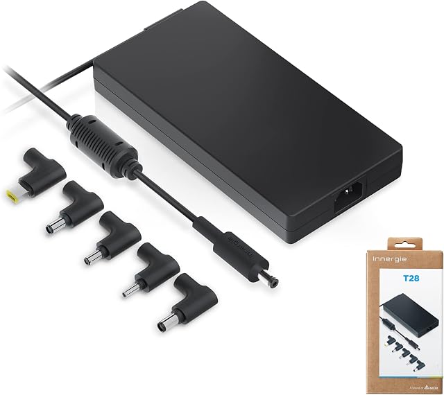 Innergie T28 280W Gaming Laptop Charger Universal Power Adapter-Compatible with Acer, ASUS, Dell Alienware, HP, Lenovo, MSI and More 2.8m (AC & DC) Built-in Cable, UL &IEC 62368-1 (Delta Electronics)