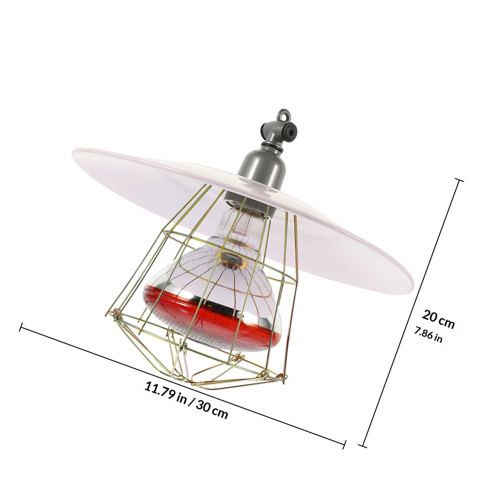 Lampada Riscaldante per Animali da Allevamento Coprilampada in Metallo e Rete, Effetto Termico Ottimale e Resistente alla Deformazione per Incubatrice e Gabbia Colore Casuale