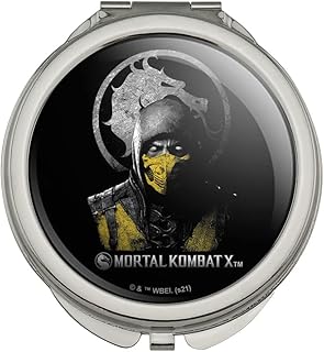 GRAPHICS & MORE Mortal Kombat X Scorpion Metal Compact Travel Purse Handbag Makeup Mirror