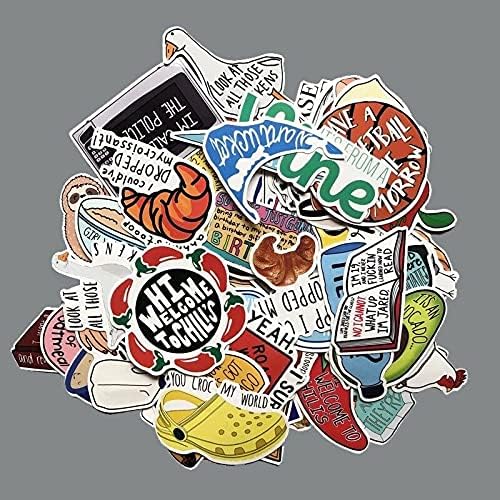 FoxYaye Vine Stickers - Meme Popular Waterproof Durable Reusable Vinyl Decals, 10 , 20 , 67 , Croissant Waffle Chickens Water Bottle Bike Bumper Luggage Skateboard Graffiti, Best Gift for Kids or Children (10)