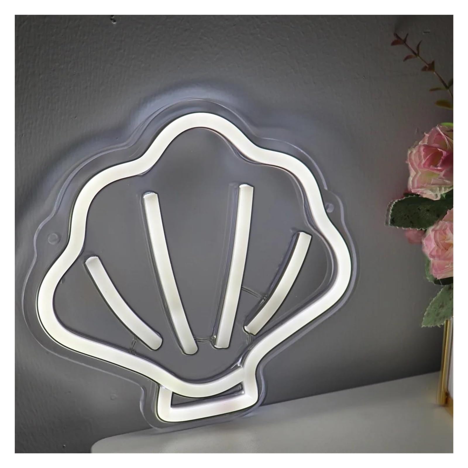 Guscio bianco per insegna al per neon per luci d'atmosfera dimmerabili alimentate tramite per USB 18 cm × 19