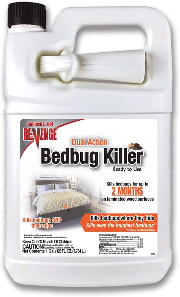 Bonide Revenge Dual Action Bed Bug Killer, 128 oz Ready-to-Use Spray