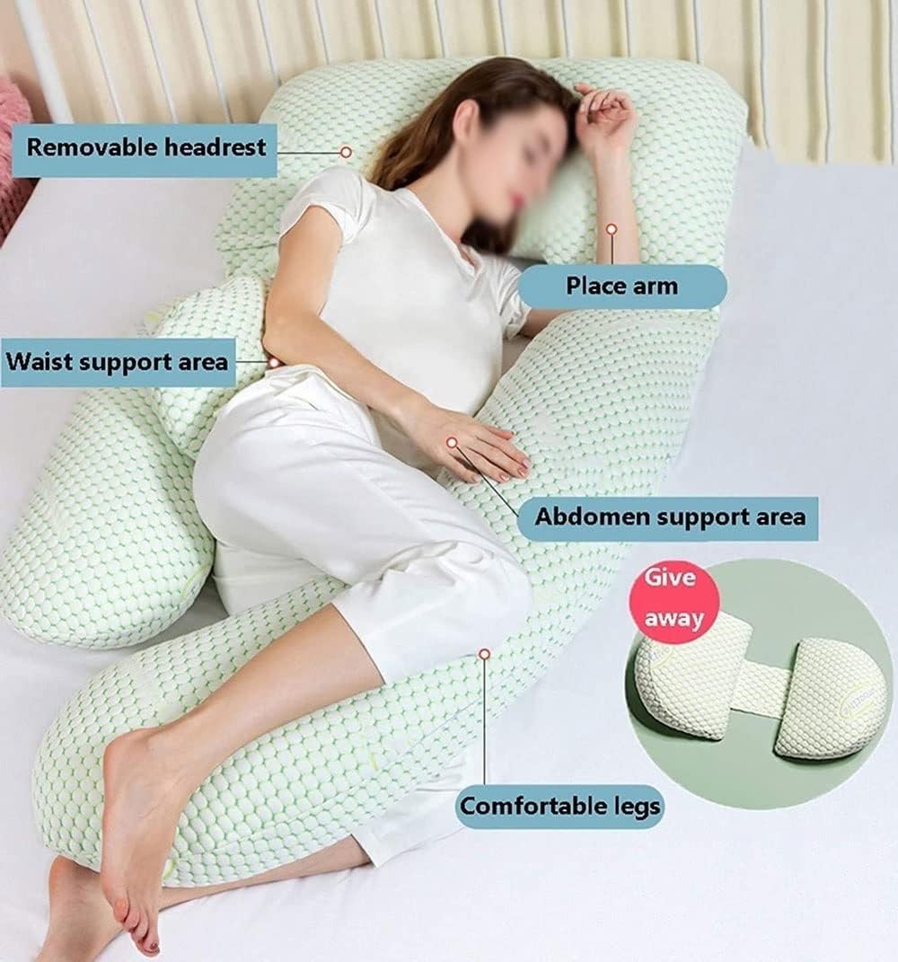 TOEWOE Pregnancy Pillows for Sleeping, U Shaped Full Body Maternity Pillow for Sleeping, Support for Back, HIPS, Legs, Belly for Pregnant Women (Color : D)