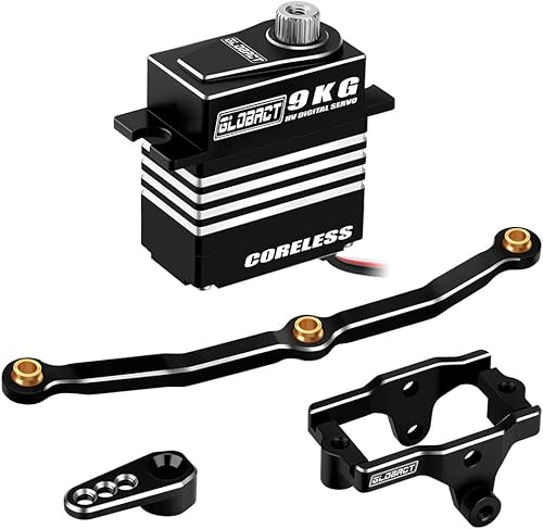 Miniatura 8 de GLOBACT para TRX4M Servo 19.8 lbs Servo Digital de alto par Servo Motor sin núcleo Servo HV 4.8V-8.4V con Servo Montaje y brazo y enlace de