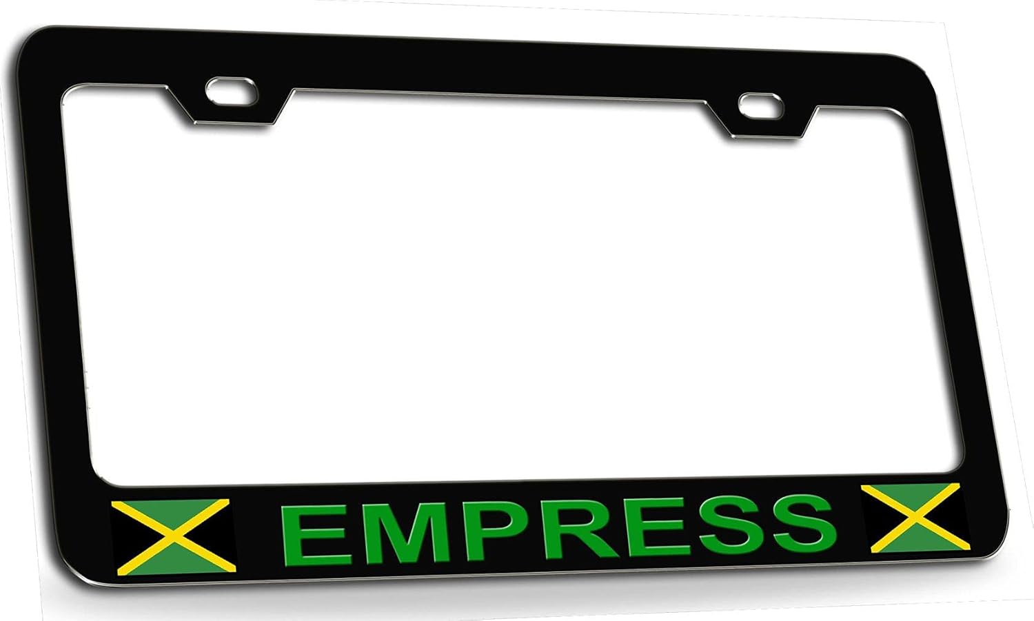 Empress Jamaica Jamaican Steel Metal License Plate Frame bg, G38