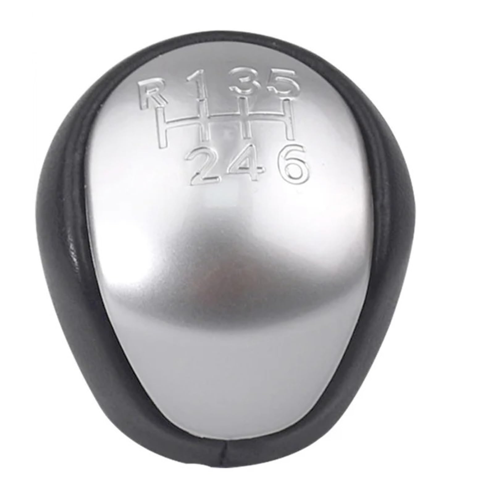DWTNMEX Gear Shift Knob for Hyundai for Elantra for I30 2008-2012 5 6 Speed Car Shift Gear Knob Manual MT Shifter Lever Head Handball(Silver 6 Speed)
