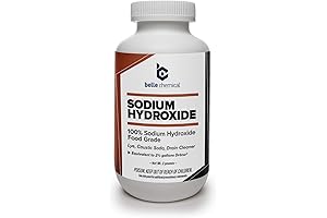Soda Caustica en Polvo Puro de Grado Alimenticio (Hidróxido de Sodio) {2 Pound Jar}