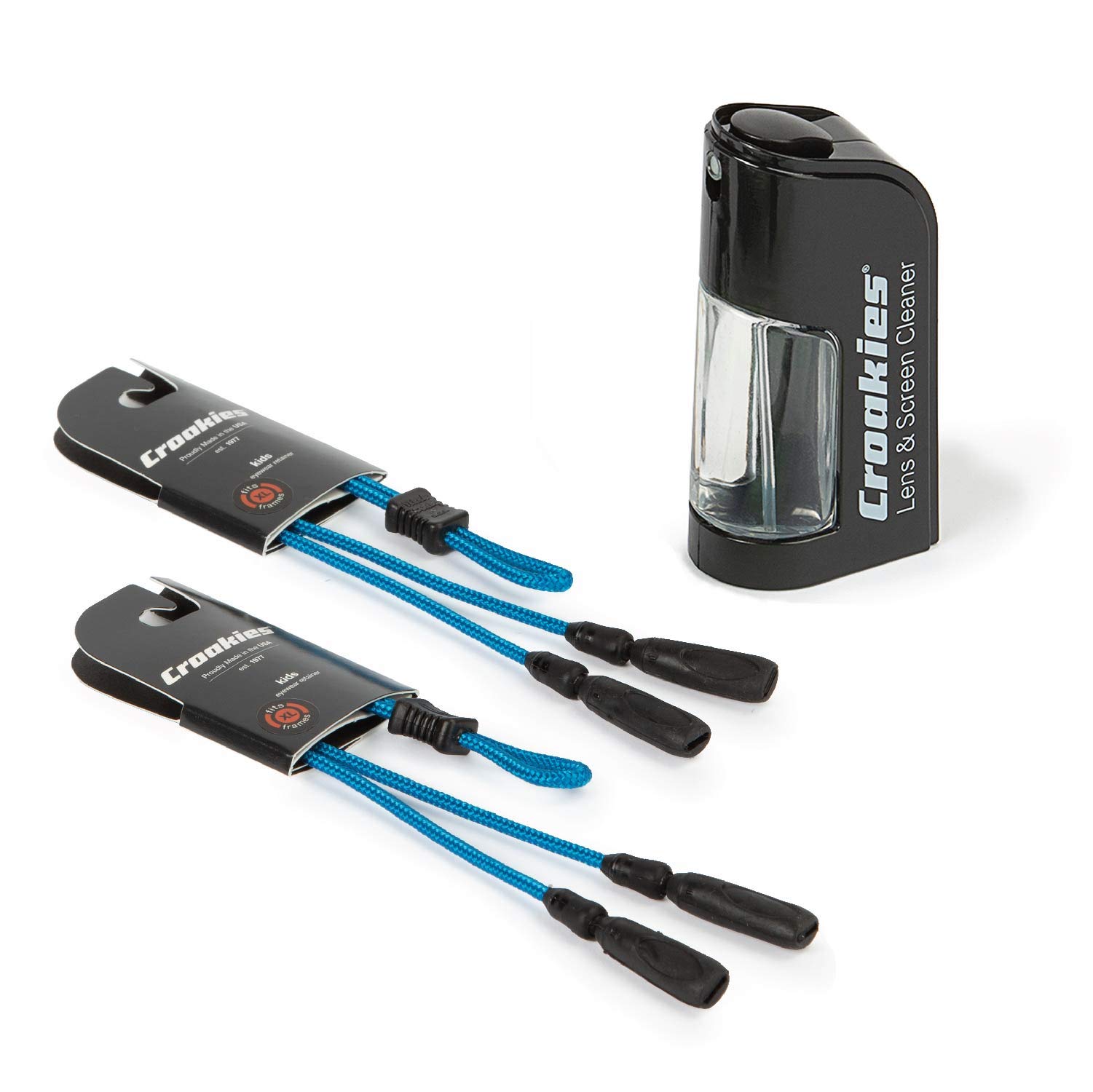 Croakies Kids Terra System verstellbarer Brillenhalter, Royal, 2 Stück