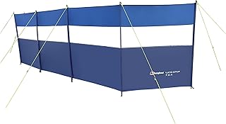 Berghaus 5 Panel Windstop with Clear Window Panels, Structured Windbreak from the Berghaus Air Tent Collection, 6 Metre Windbreak for Camping, Camping Equipment, Blue, One Size