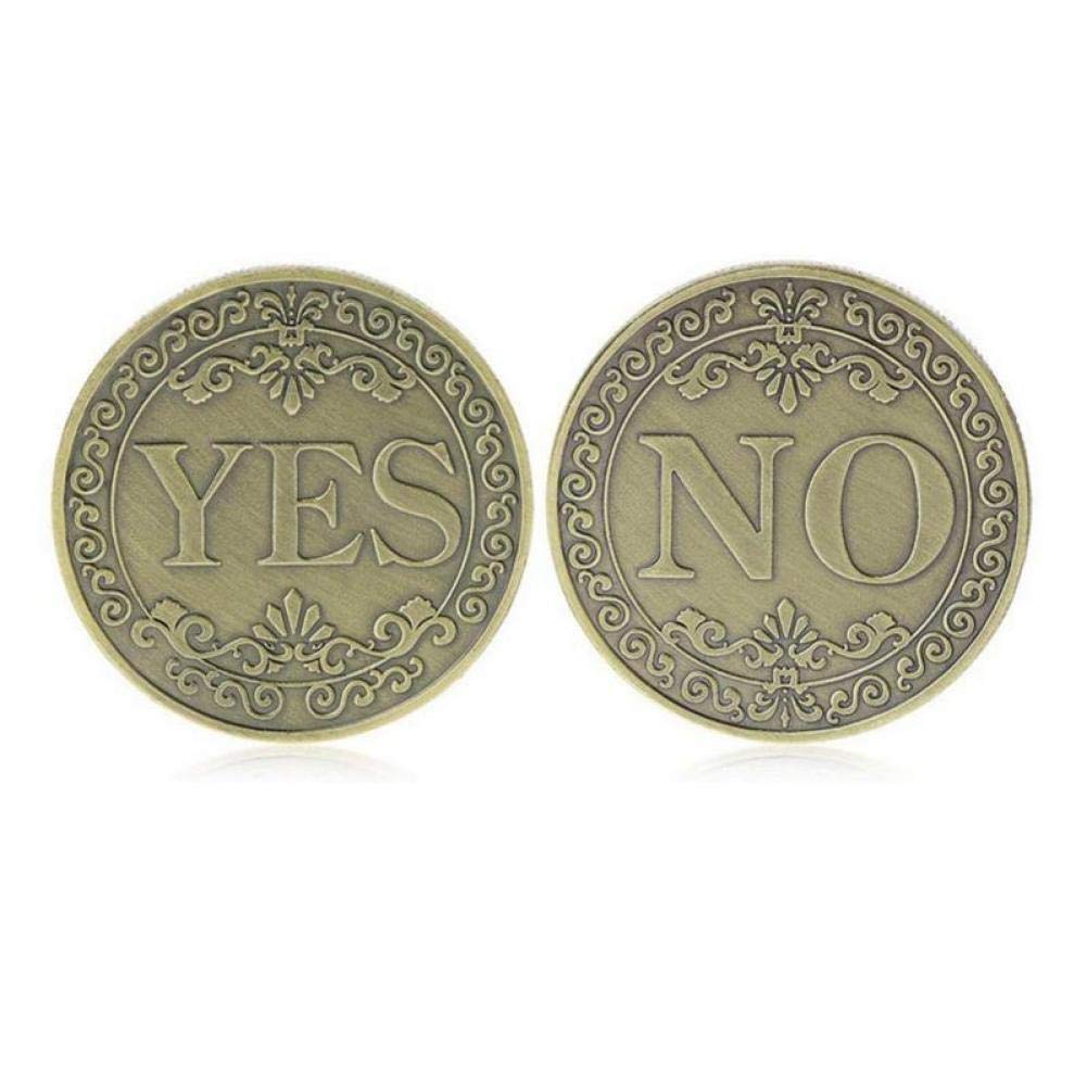 Byfri As The Picture Shows 1Pcs Commemorative Coin Floral Yes No Letter Ornaments Collection Arts Gifts Souvenir