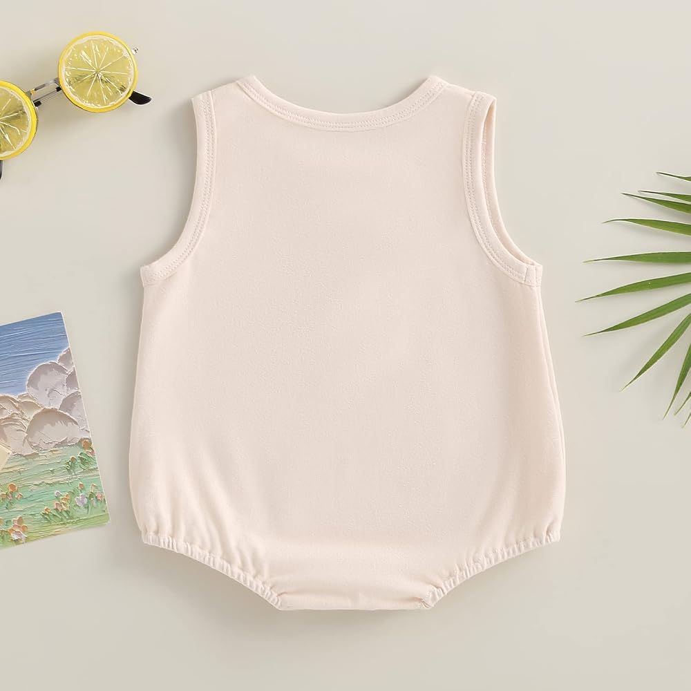 Amazon.com: Doqcey Baby Boy Girl Sleeveless Bubble Romper Solid