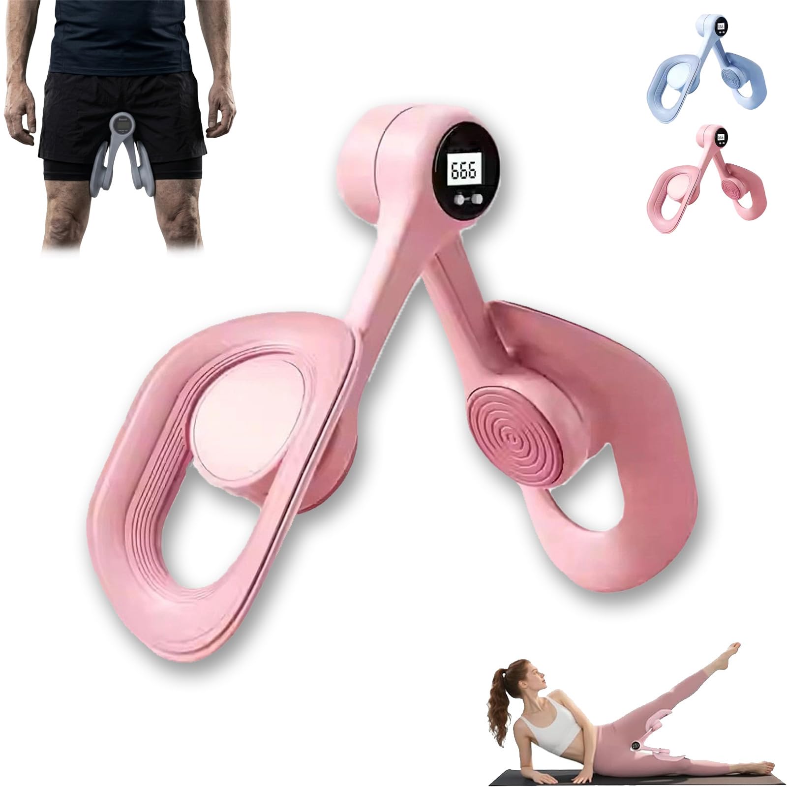 Fortis Control Trainer, Fortis Pelvic Control Trainer for Men, Inner Thigh Muscle with Smart Counter, 360° Rotating Leg Exerciser, Hip & Leg Strength Training Equipment for Home Gym (Pink)