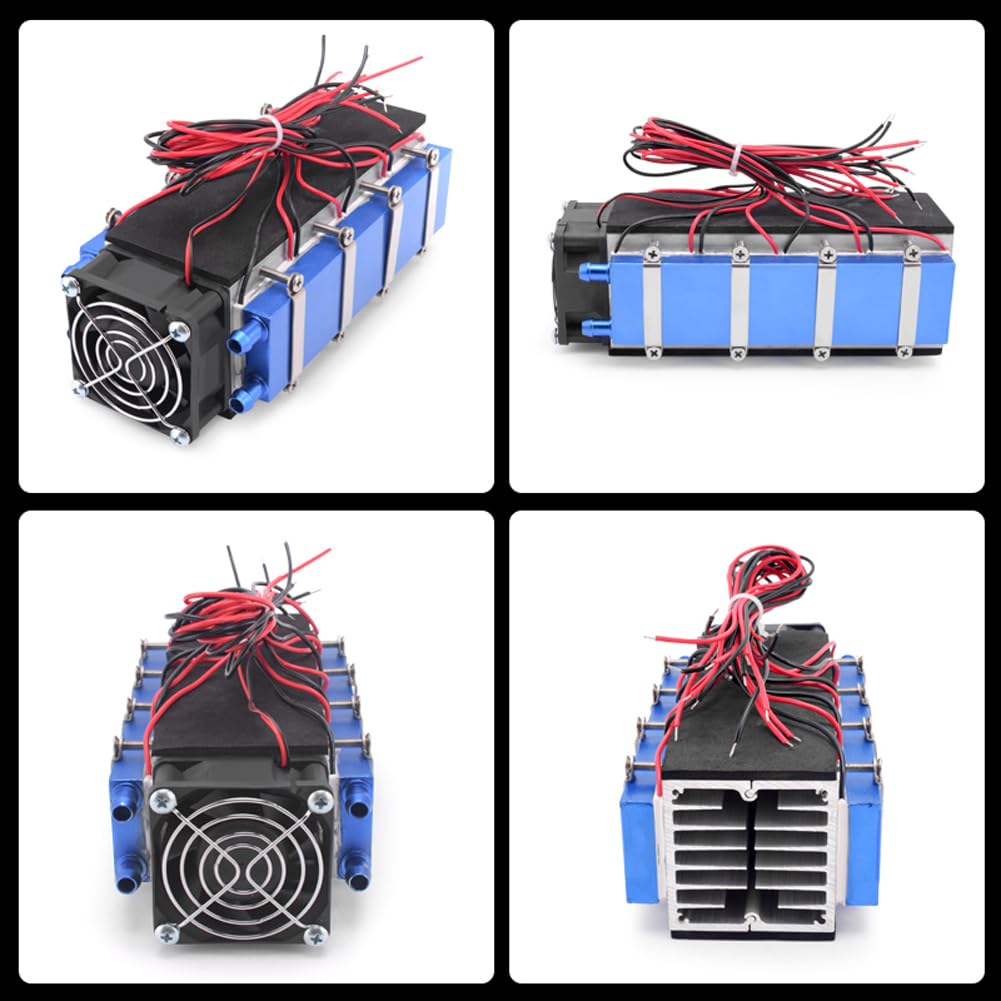 Fyearfly Enfriador termoeléctrico 576 W 8 X Peltier 12 V DIY Aire acondicionado Kit de refrigerante