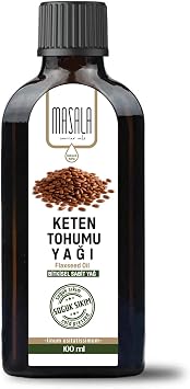 Masala Cold Press Linseed Oil 100 ml. Flax Seed Carrier Oil