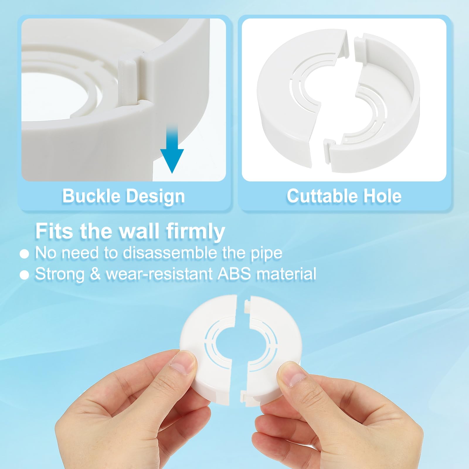 PATIKIL Wall Split Flange 0.8/1/1.3 Inch - Image 3