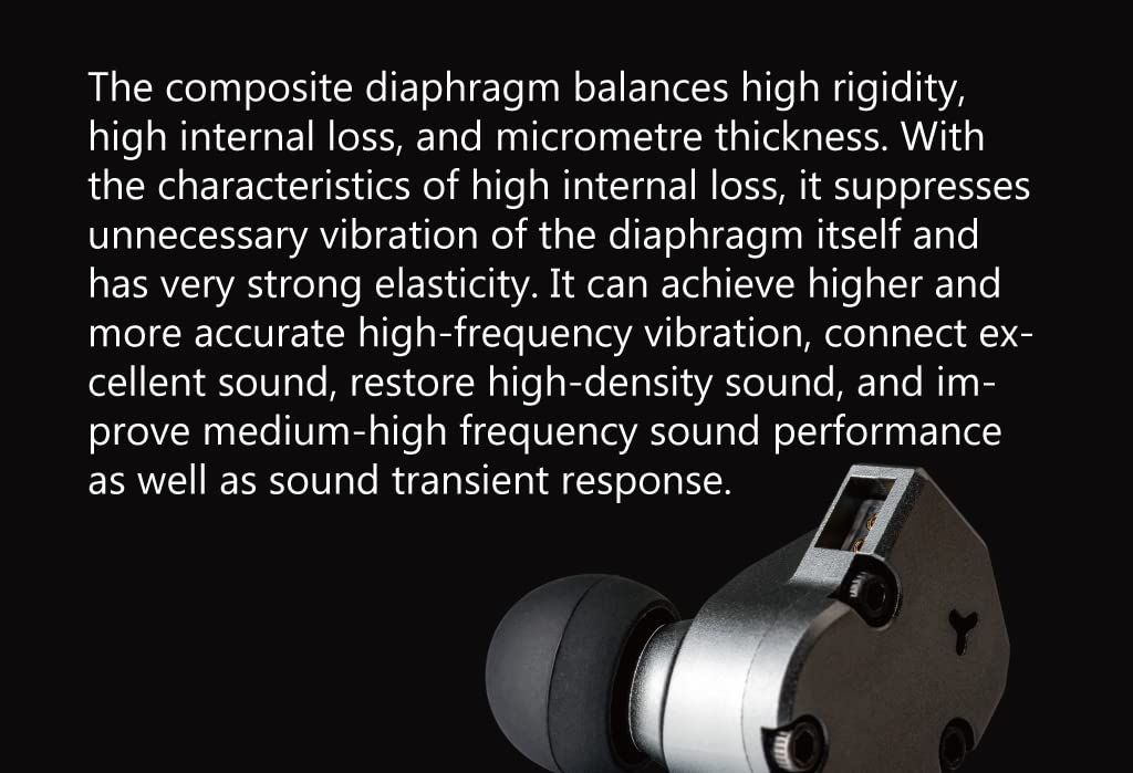 TINHIFI Audio C2 in Ear Cuffia PU + LCP Composite Diaframma Neutro Suono IEM in Ear Monitor, Balance Sound HiFi Auricolare Metal Shell Headset