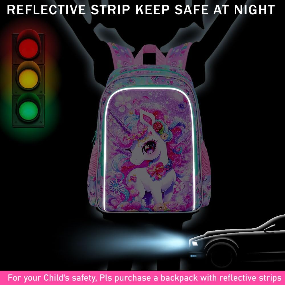 16" Backpack for Girls Boys 4-8, 3Pcs Kids Bookbag Set with Lunch Box, School Bag for Preschool Kindergarten - Image 5