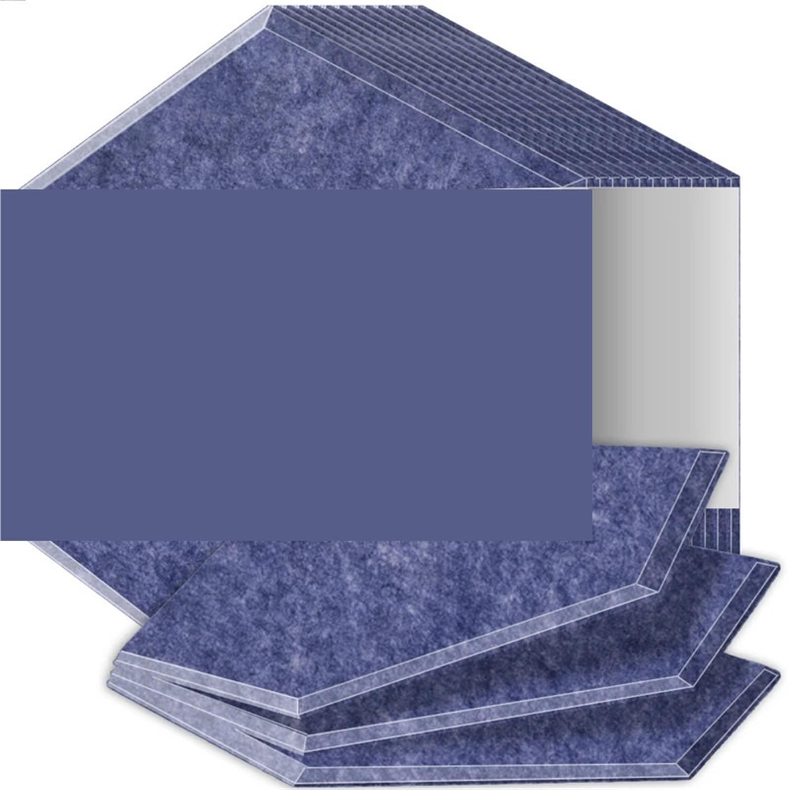 Paneles Acústicos Hexagonales Paneles insonorizados de alta densidad resistentes al fuego que absorben el ruido y eliminan los ecos Para el estudio(21 Gemstone Blue,12 Pcs,0.9cm Medium Density)