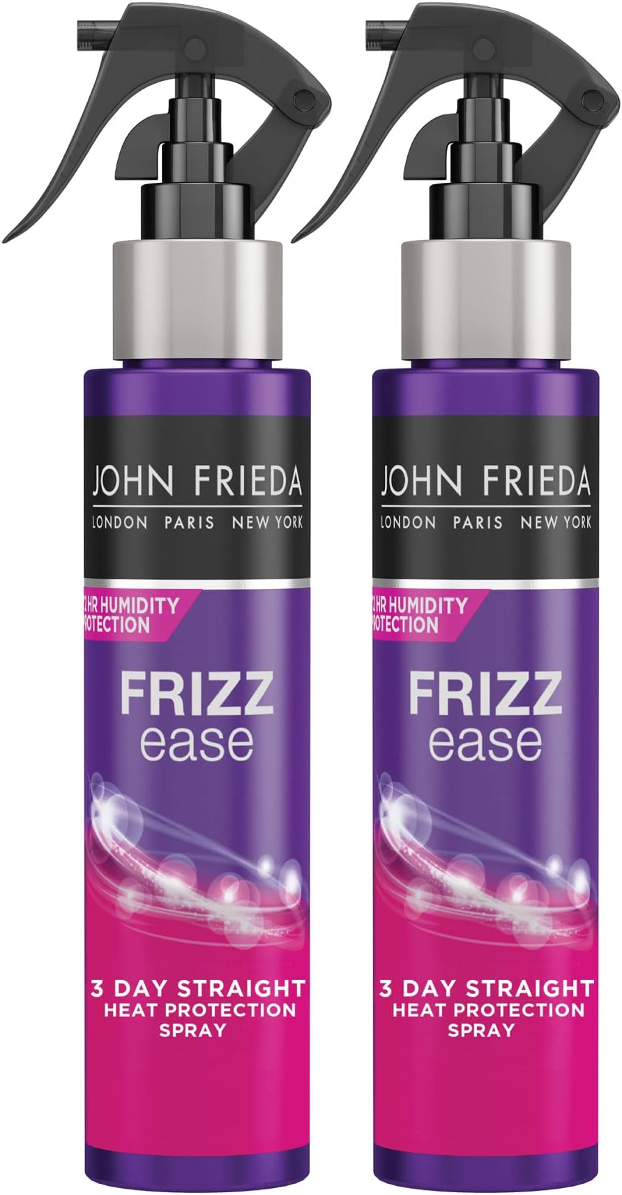 Frizz Ease 3 Day Straight Heat Protection Spray, Keeps Hair Straight and Frizz-Free for 3 Days, Keratin-Infused Flat Iron & Styling Spray for a Smooth, Sleek Finish, 3.5 Oz, Pack of 2