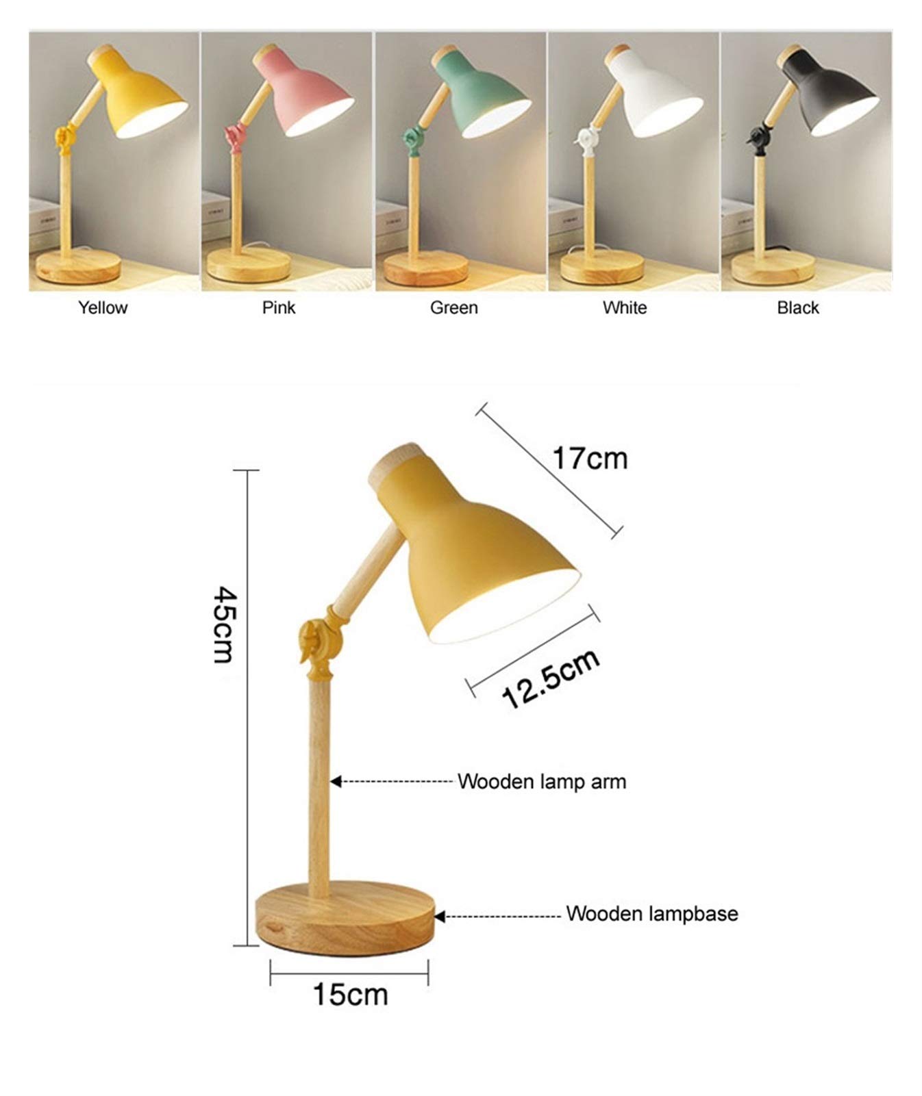 Amazon.co.jp : ZHUSHI 現代の無垢木製電気スタンド180度回転眼保護LED
