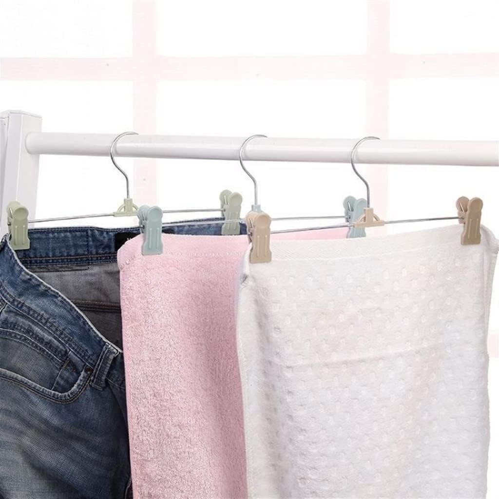 10-Pack Skirt Hanger with Adjustable Plastic Handle Pants Rack(E)