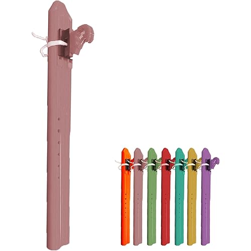 Double Flute F# Pentatonic Native American Organ - Handmade, Wind Instrument - Suitable for Beginners and Professionals, Easy to Play, Rich Tone, Gifts for adults &children, 10 Colors (Pink)