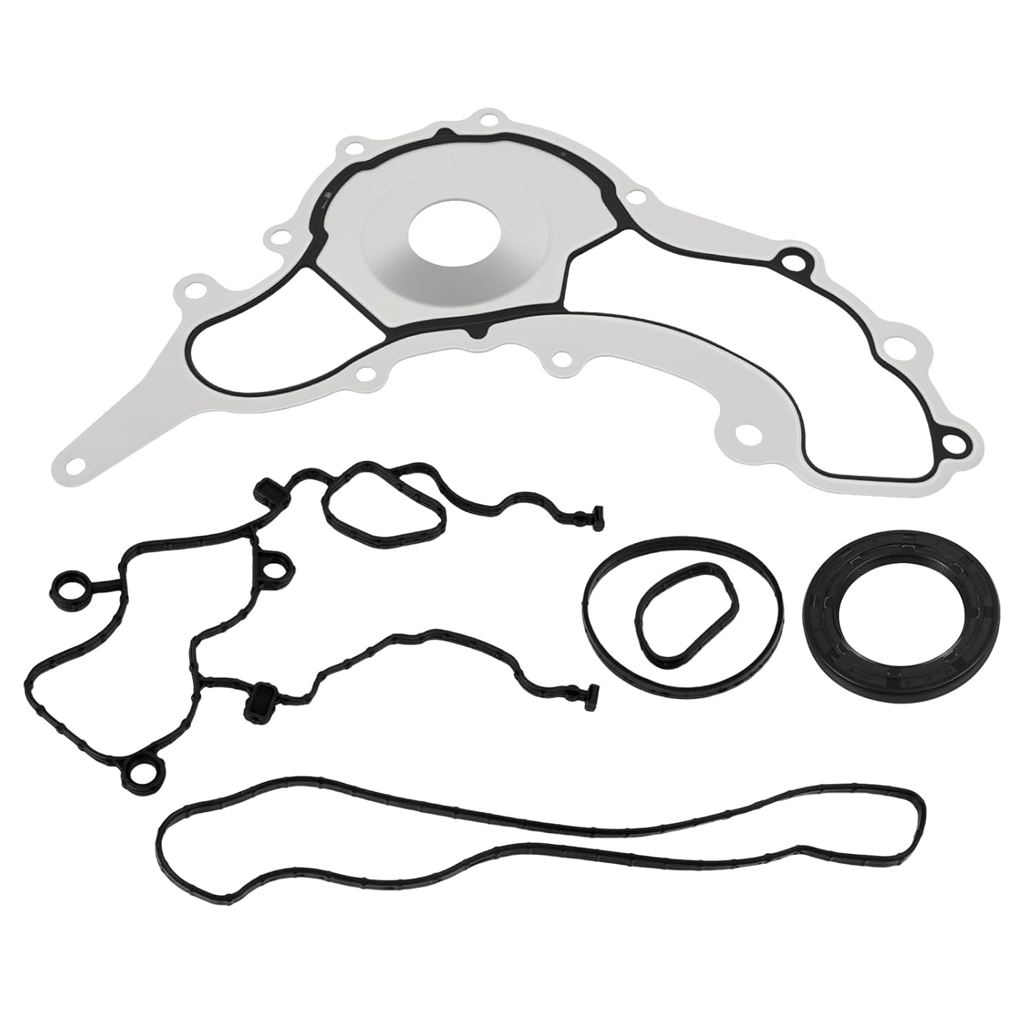 Engine Timing Cover Gasket Set Compatible with Jeep Wrangler 2012-2016 3.6L 3.2L Replace TCS46162