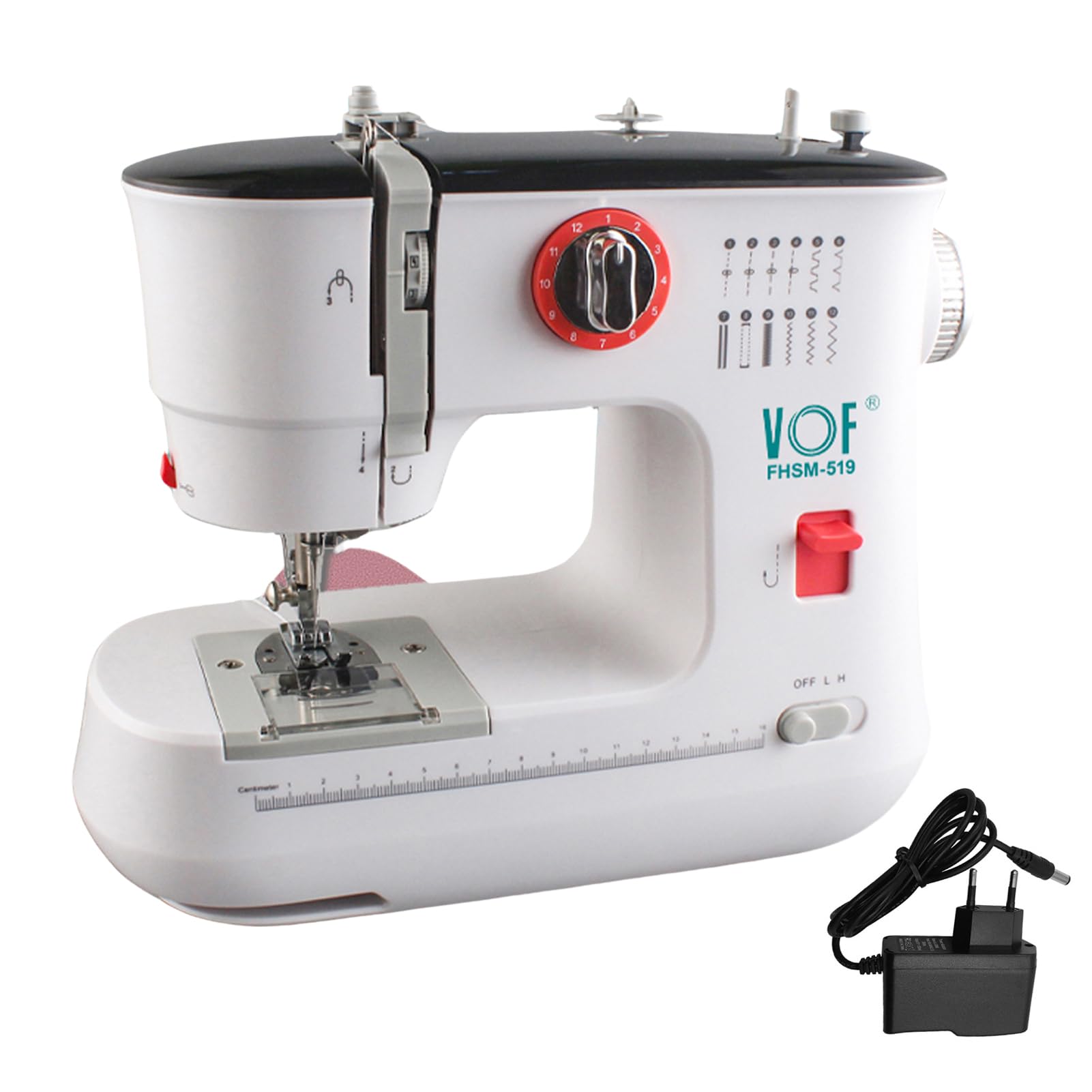 Fyearfly Máquina De Coser Doméstica, 618 Tipo 20 Puntadas Máquina De Coser Eléctrica Portátil, Profesional Mini Máquina De Coser Para Niños Y Principiantes (Eu Plug)
