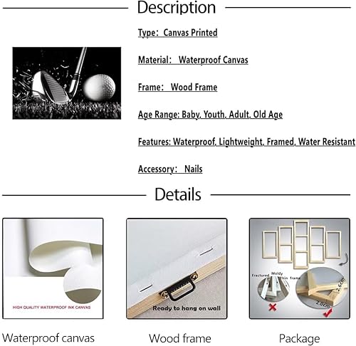 Vista 238 de chenchenArt Arte de pared de campo de golf de Estados Unidos, TPC, Sawgrass Golf Course, impresiones en lienzo, decoración de pared de golf para Rojo