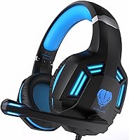 Vista 1 de Auriculares para juegos para PS4, PC, Xbox One, PS5, para Nintendo Switch, auriculares con cable sobre la oreja con sonido envolvente estéreo