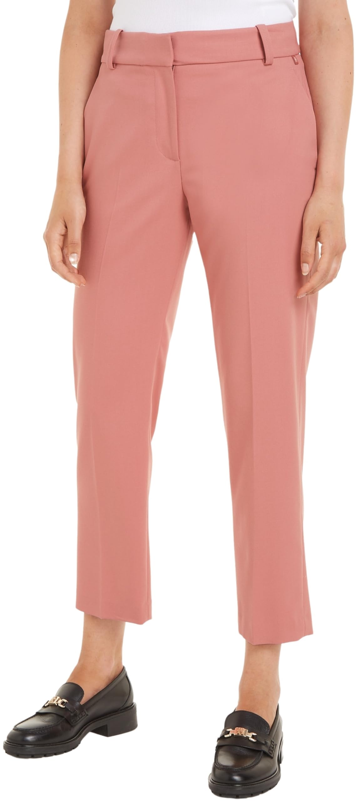 Tommy Hilfiger Women Trousers Slim Fit Chino, Pink (Teaberry Blossom), 38