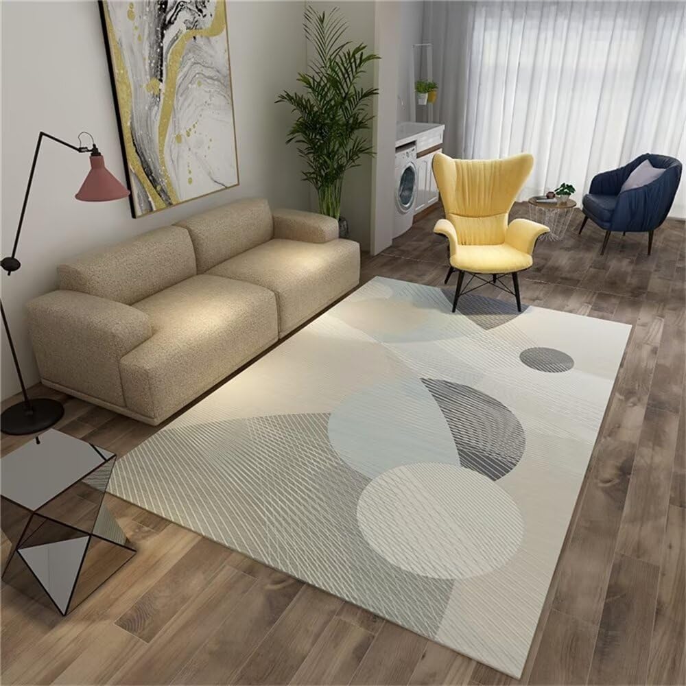 Tapis de salon 160x230cm gris-bleu pour une chambre adulte chaleureuse