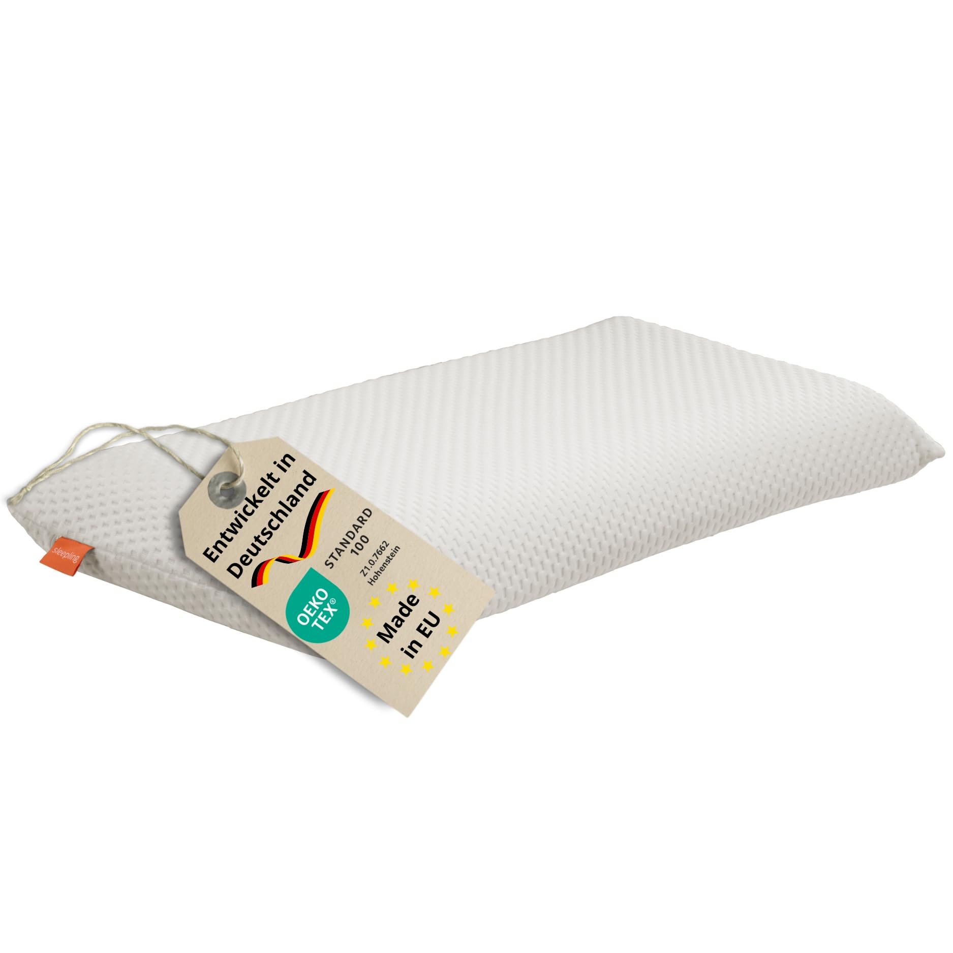 Sleeping orthopädisches Nackenstützkissen aus Memory Foam, 35 × 70 × 8 cm, verstellbar auf 6 cm, passt in 40 × 80 cm Bezüge