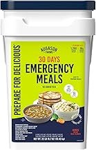Augason Farms 30 Day Emergency Food Supply Kit, Dehydrated Meal Survival Food Bucket for 1 Person - 194 Servings