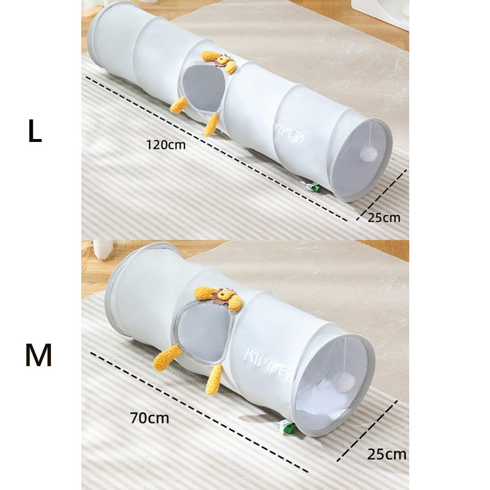Kitty Tunenel Katzen-Spielzeug, Zusammenklappbar (2PCS-Mixed) | Cattuntnel – Weiche Imitation Baumwolle Velvet Pet Play Tunnel | Interaktives Katzenspielzeug Für Katzen Und Kätzchen
